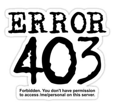 403 error or forbidden